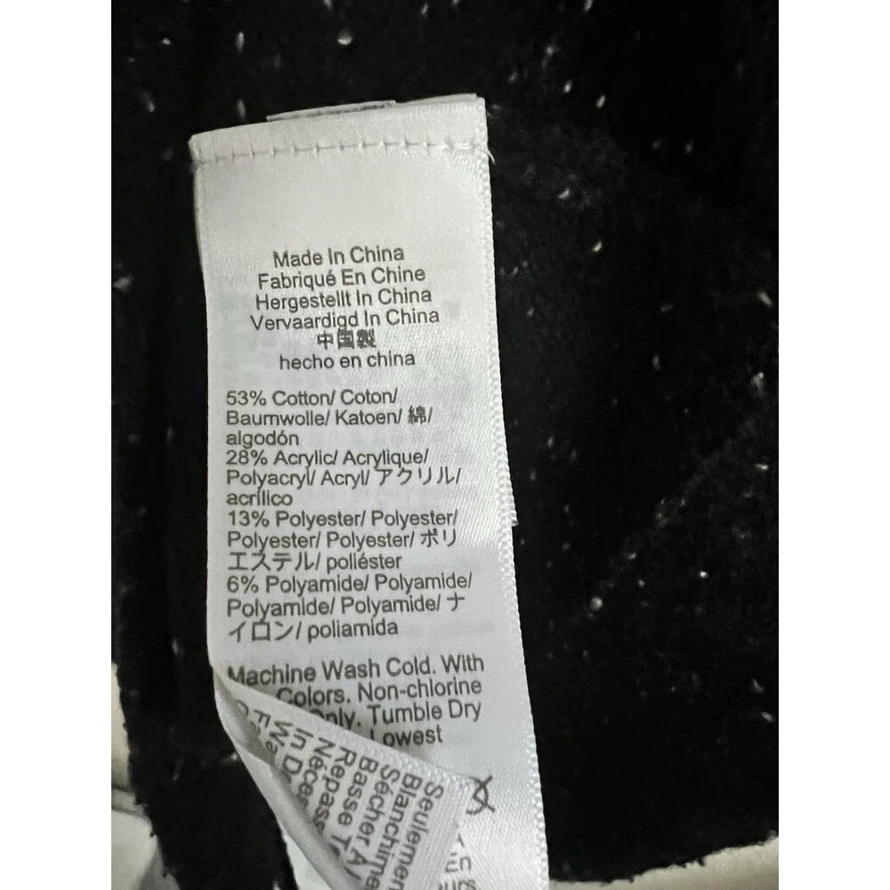 J.Crew Women’s Black Speckled Knit Pullover Sweater XL Cotton Blend Crew Neck